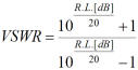 Return loss to VSWR to conversion equation